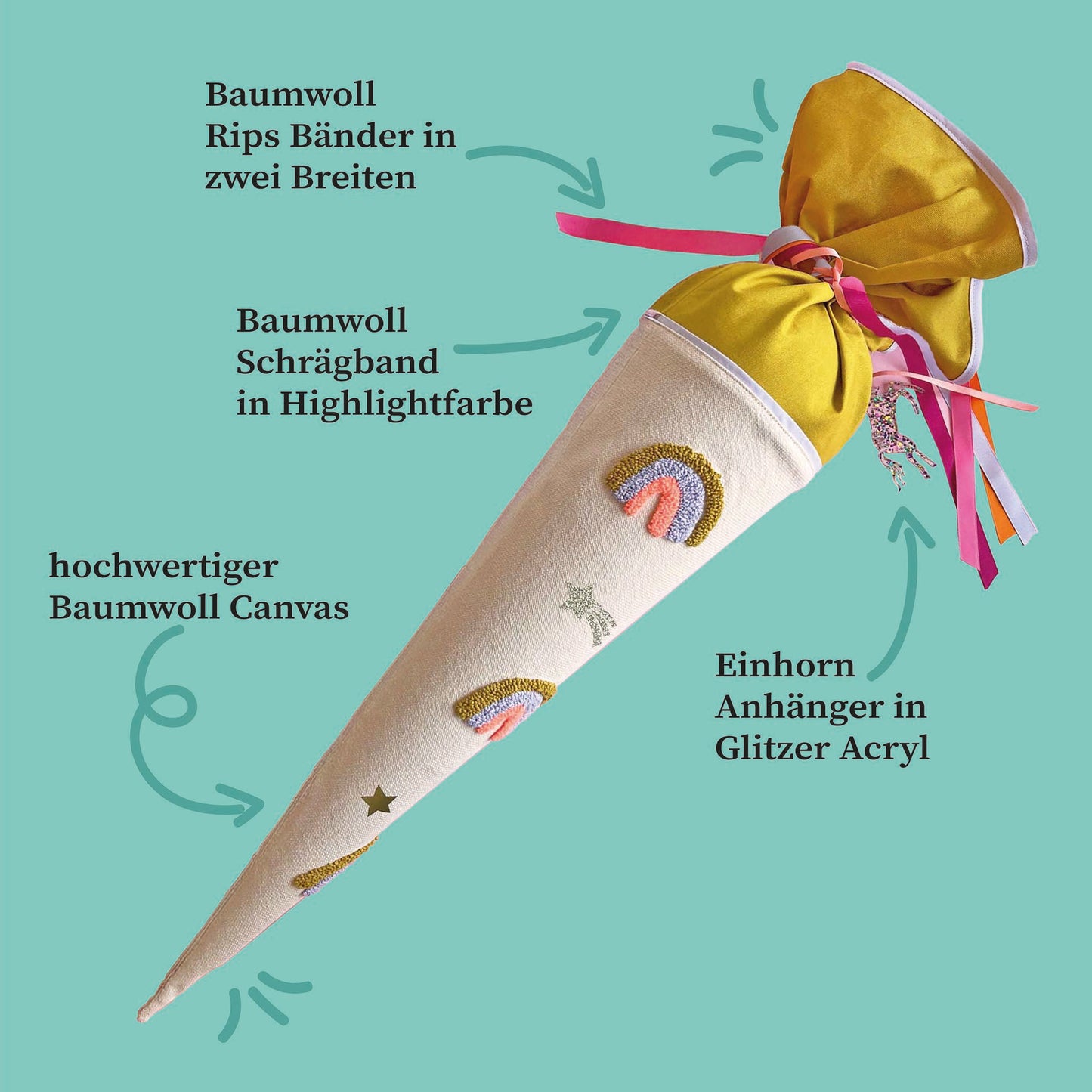 Schultüte Regenbogen
