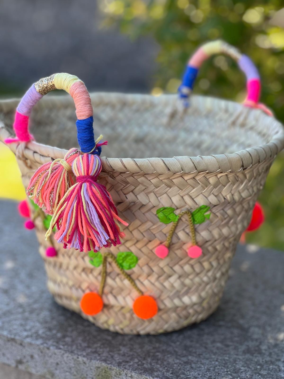 DIY Ibiza Korb „Kirschen“ klein