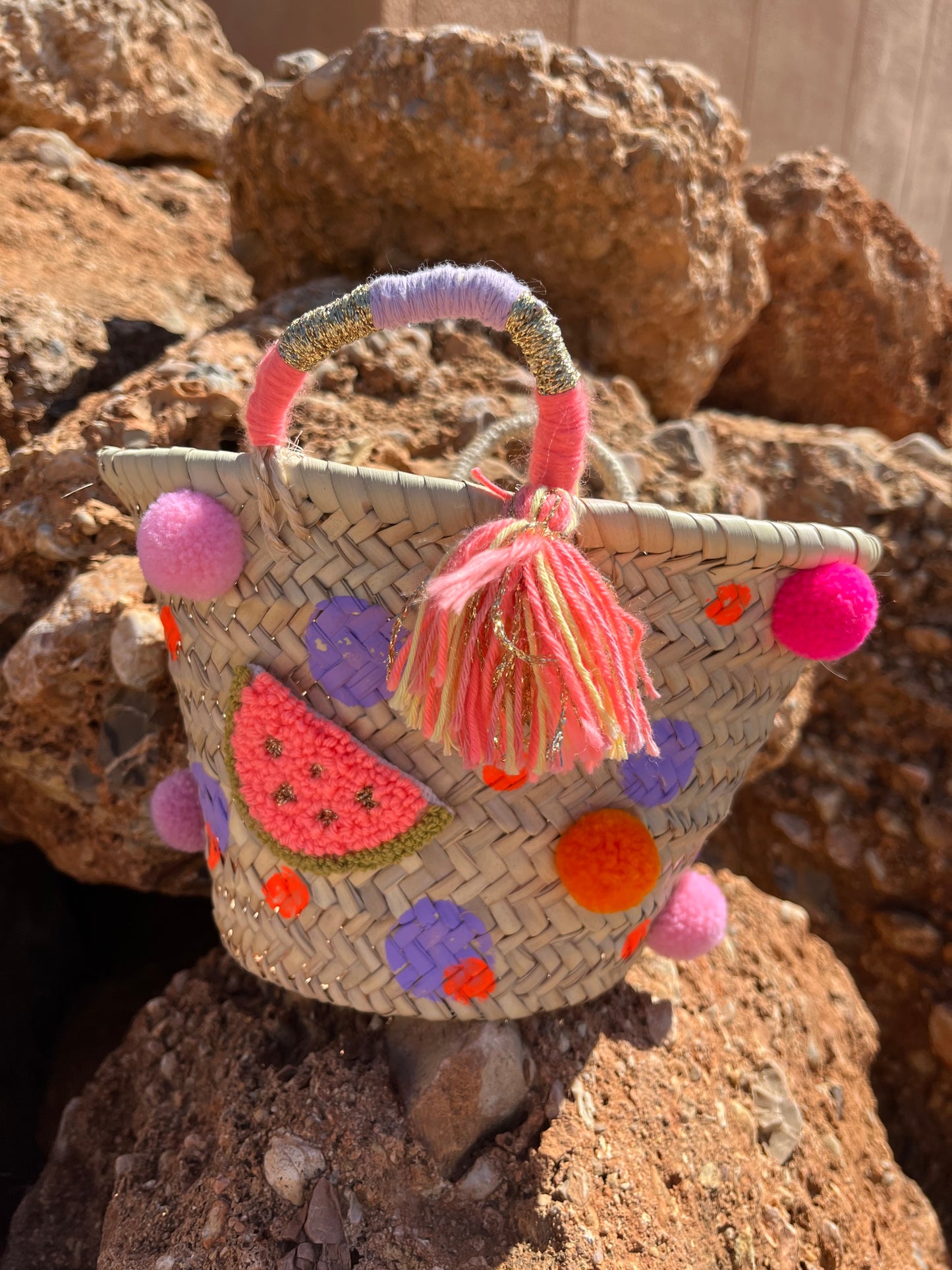 DIY Ibiza Korb „Melone“ klein