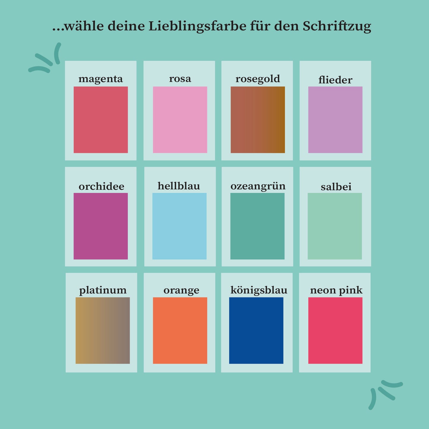 Schleifenband mit Namen